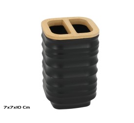 PORTACEPILLOS C/ BAMBU MAURI 7X7X10CM NEGRO
