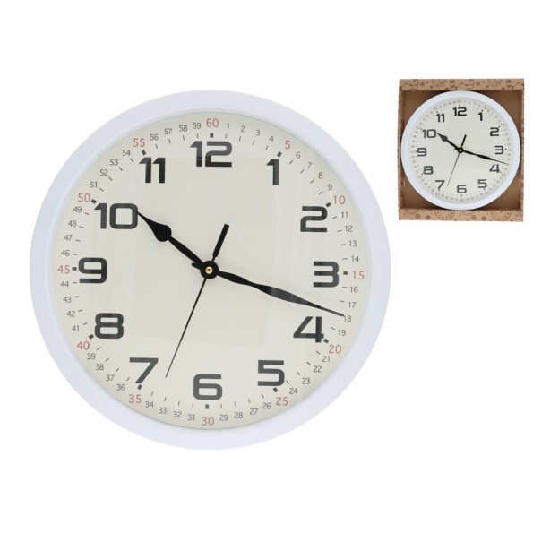 RELOJ DE PARED ANAS BLANCO 35,5X35,5X4,2 CM