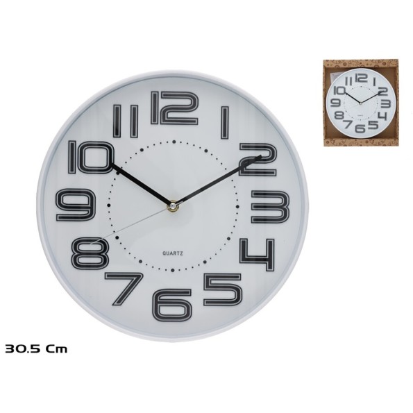 RELOJ DE PARED FIRMYN 30,5CM BLANCO