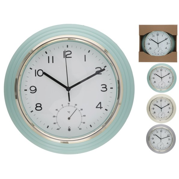 RELOJ PARED OLA 30CM 3 SURT.