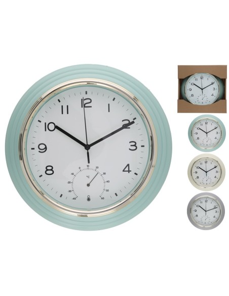 RELOJ PARED OLA 30CM 3 SURT.