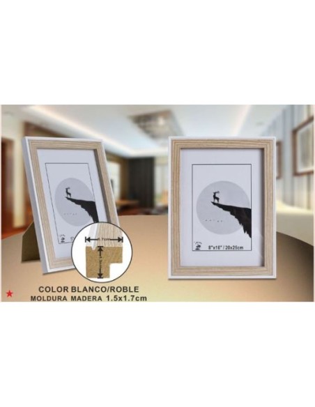 PORTAFOTO ROBLE/BL DM-893 20X25CM(12/24)