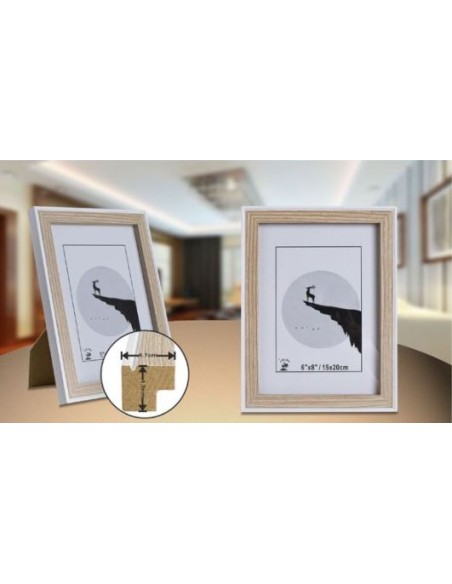 PORTAFOTO ROBLE/BL DM-893 15X20CM(12/36)