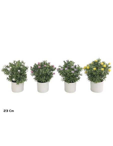 MACETA TEA LEAF C/FLOR - 23 CM (S)