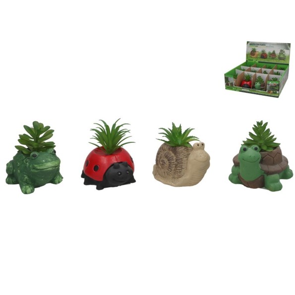 ANIMALES 4 SURT. MACETA C/PLANTA 11X8X6/9,5 CM