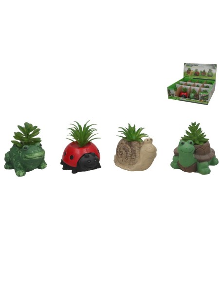 ANIMALES 4 SURT. MACETA C/PLANTA 11X8X6/9,5 CM