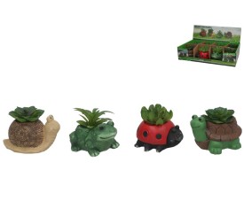 ANIMALES 4 SURT. MACETA C/PLANTA 14X10,5X7/10 CM