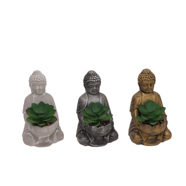 BUDA 3 SURT C/PLANTA DECO 10,2X10,2X9,5 CM