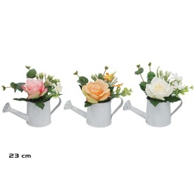 MACETA REGADERA METAL ROSA-MIX 17 CM (S)