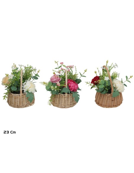 CESTO MIMBRE CRISANTEMO 23X17X23CM (S)