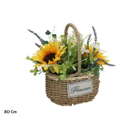 CESTO MIMBRE GIRASOL MIX 23X15X30CM (S)