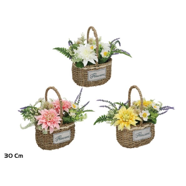 CESTO MIMBRE DALIA MIX 23X15X30CM (S)