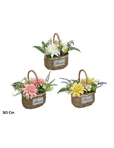CESTO MIMBRE DALIA MIX 23X15X30CM (S)