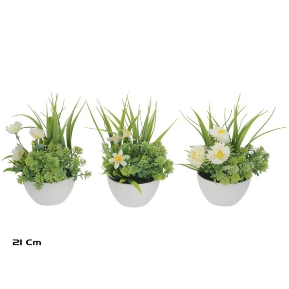 MACETA FLORES MIX GRASS - 21 CM (S)