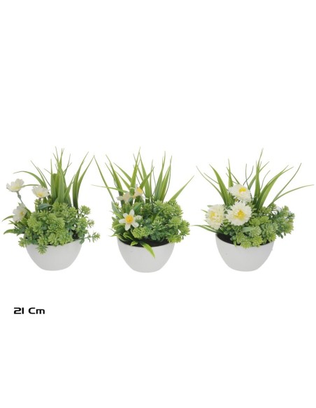 MACETA FLORES MIX GRASS - 21 CM (S)