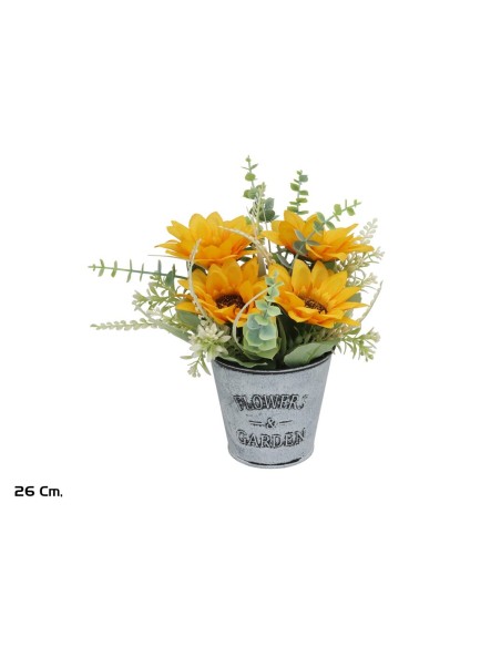 MACETA GIRASOLES-EUCALYPTUS- 26 CM