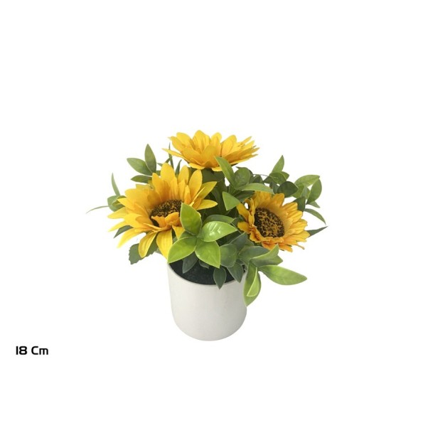 MACETA GIRASOLES X 3 - 18 CM