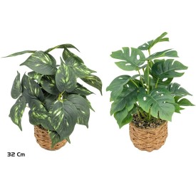 MACETA MIMBRE HOJAS X 18 LVS - 32 CM (S)