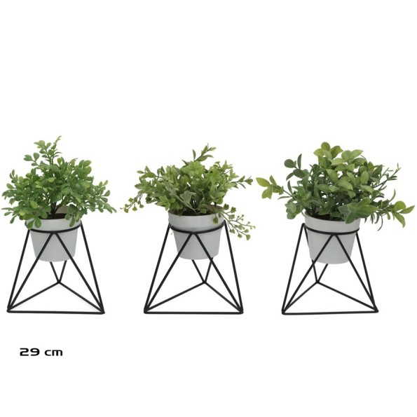MACETA C/SOPORTE METAL HERBS - 29 CM (S)