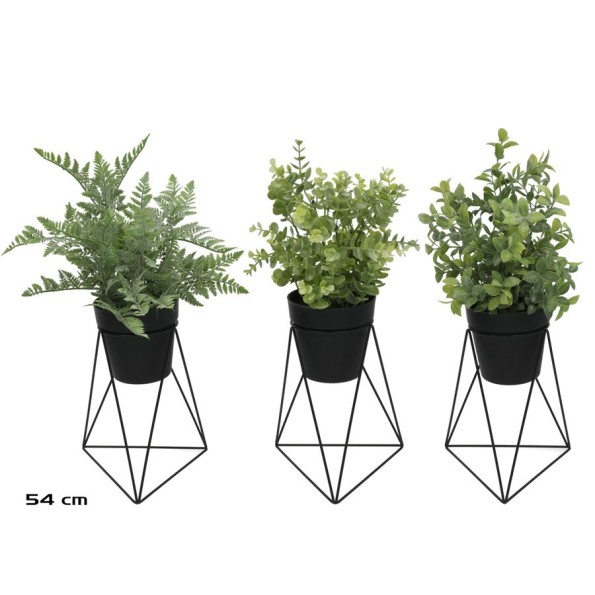 MACETA C/SOPORTE METAL HERBS - 54 CM (S)