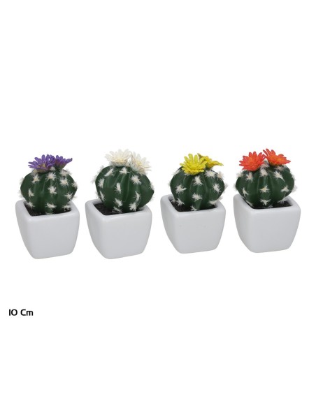 MACETA CERAMICA CACTUS FLOR - 10 CM (S)