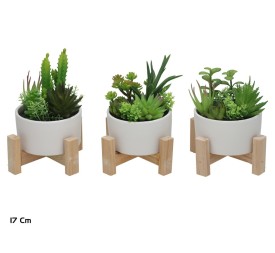 MACETA SUCULENTAS C/ SOPORTE - 17CM (S)