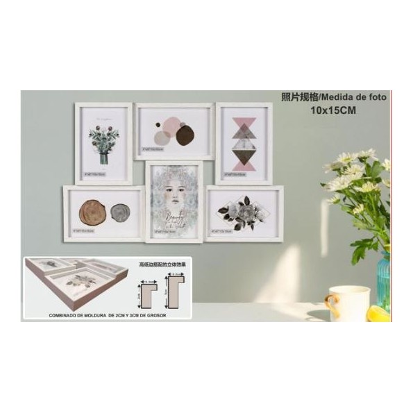 PORTAFOTO MULTIPLE DM-8057 6-10X15CM(8)