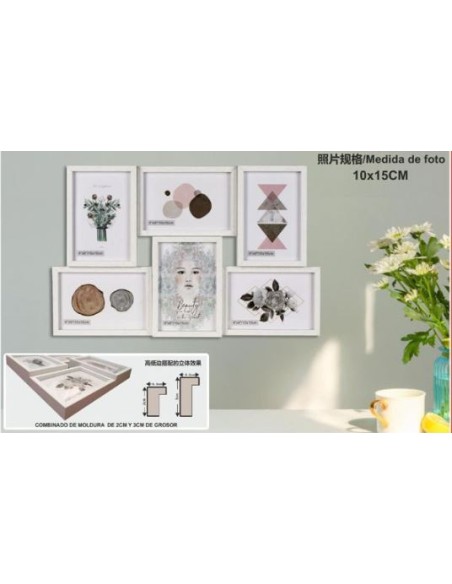 PORTAFOTO MULTIPLE DM-8057 6-10X15CM(8)