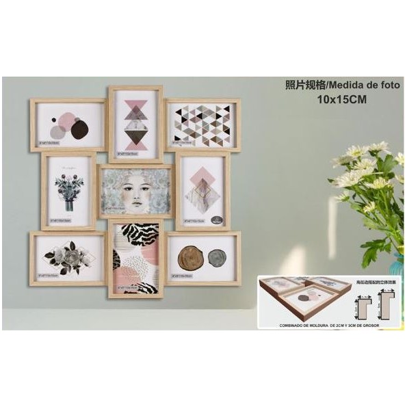 PORTAFOTO MULTIPLE DM-8055 9-10X15CM(6)