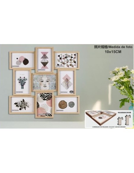 PORTAFOTO MULTIPLE DM-8055 9-10X15CM(6)