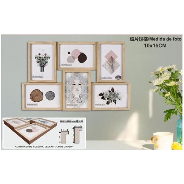 PORTAFOTO MULTIPLE DM-8053 6-10X15CM(8)