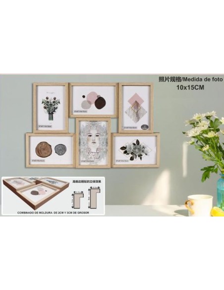PORTAFOTO MULTIPLE DM-8053 6-10X15CM(8)