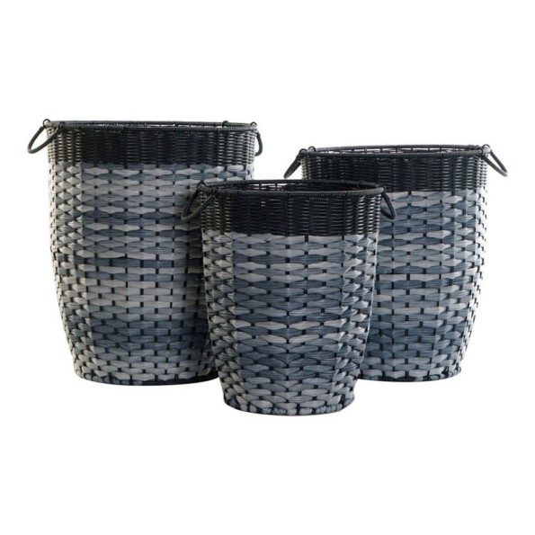 CESTA SET 3 PVC METAL 40X48 AZUL