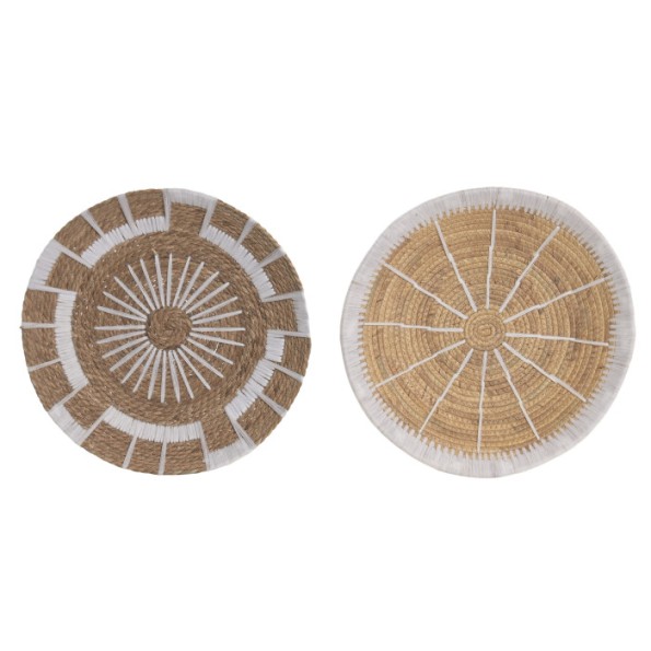 DECORACION PARED SEAGRASS ALGODON 45X6X45 2 SURT.