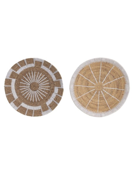 DECORACION PARED SEAGRASS ALGODON 45X6X45 2 SURT.