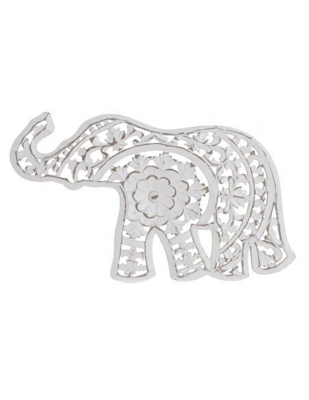 DECORACION PARED MDF 44X1,5X26,3 ELEFANTE BLANCO