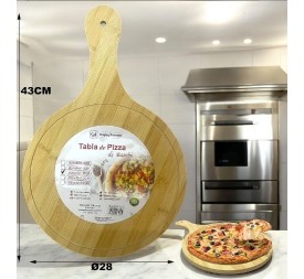 TABLA PIZZA DE BAMBÚ Ø28*43*1.0CM