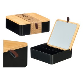 ORGANIZADOR PLASTICO ESPEJO BAMBU NEGRO
