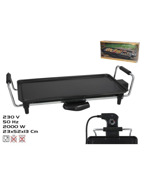 PLANCHA ELECTRICA ORCA 2000W 52X13X23CM