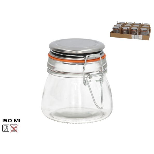 TARRO HERMETICO CRISTAL LUISA ANCHO  150ML