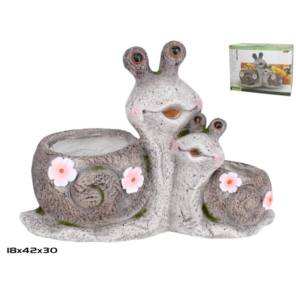 MACETERO X2 CARACOL DEC. 42X18X30 CM