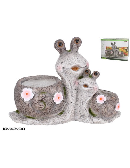 MACETERO X2 CARACOL DEC. 42X18X30 CM