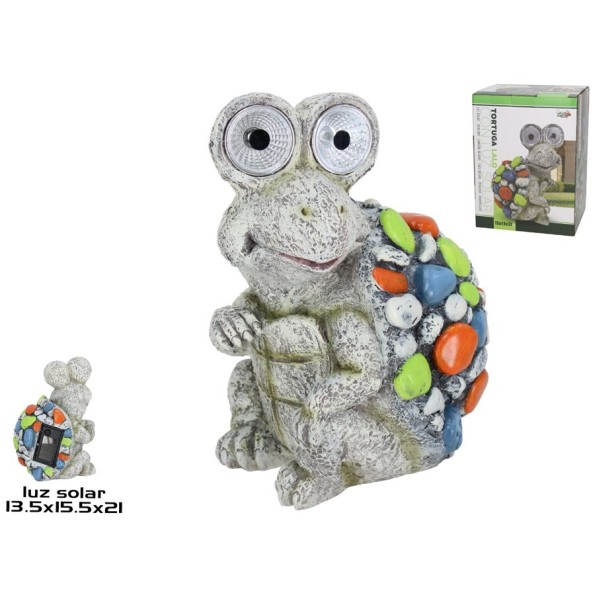 TORTUGA LALO DEC. C/LUZ SOLAR 15,5X13,5X21 CM