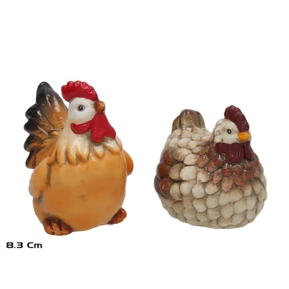 MACETA GALLINA RUTH 2 SURT. 9,3X6,3X9,3CM