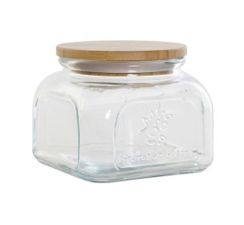 BOTE CRISTAL BAMBU 11,5X11,5X9,5 700 ML. NATURAL