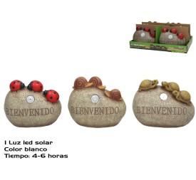 PIEDRA C/ANIMA 3 SURT 2 LUZ SOLAR LED 16X7,8X13 CM