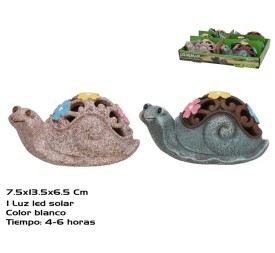 CARACOL C7FLORES 2 SURT LUZ SOLAR LED 13,5X7,5X6,5