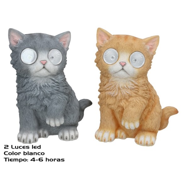 GATO LUK 2 SURT 2 LUZ SOLAR LED 18,5X12X23,8 CM 6H