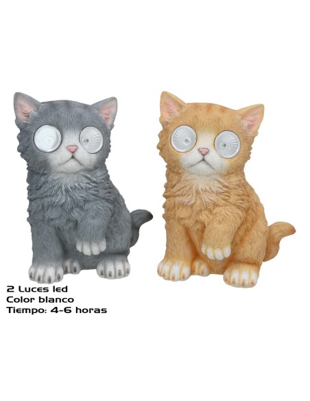GATO LUK 2 SURT 2 LUZ SOLAR LED 18,5X12X23,8 CM 6H