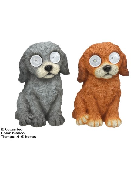 PERRO DICK 2 SURT 2 LUZ SOLAR LED 16,5X12,5X24,5 C